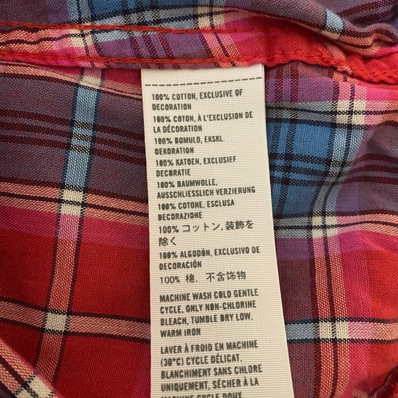 Hollister 100% cotton  blouse pleats and frills down each side of buttons Size M - Picture 5 of 7